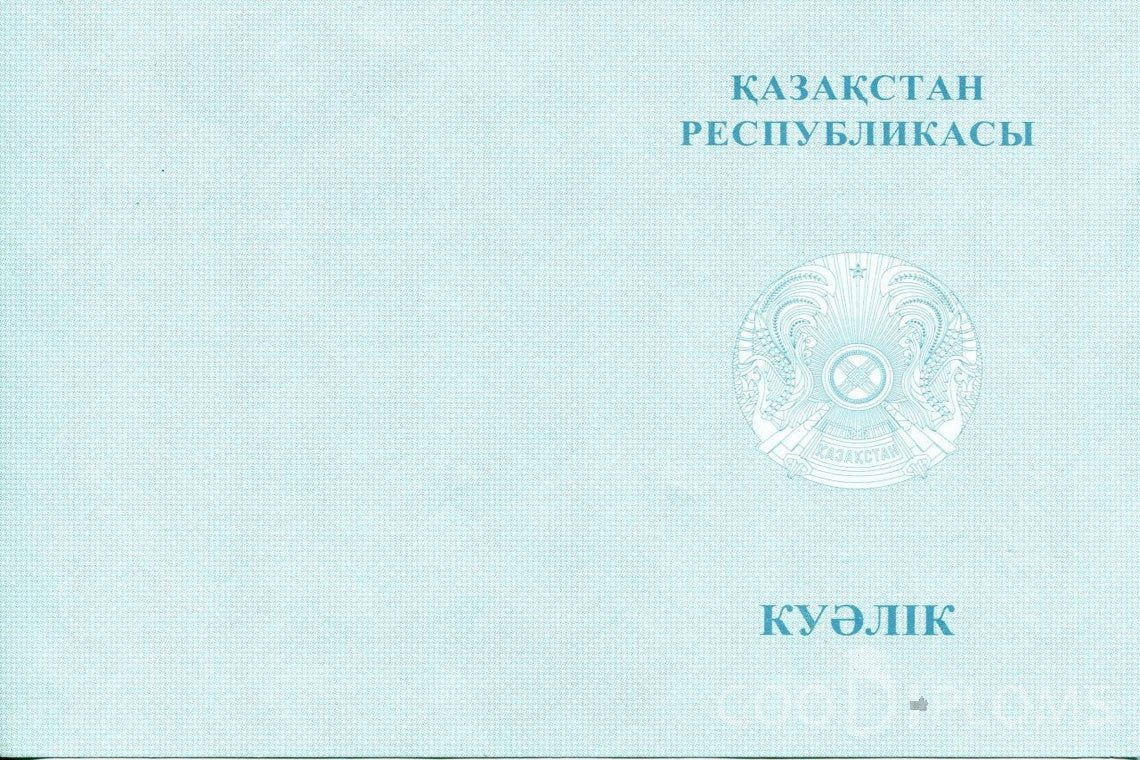 Казахский аттестат за 9 класс - Обратная сторона- Киев