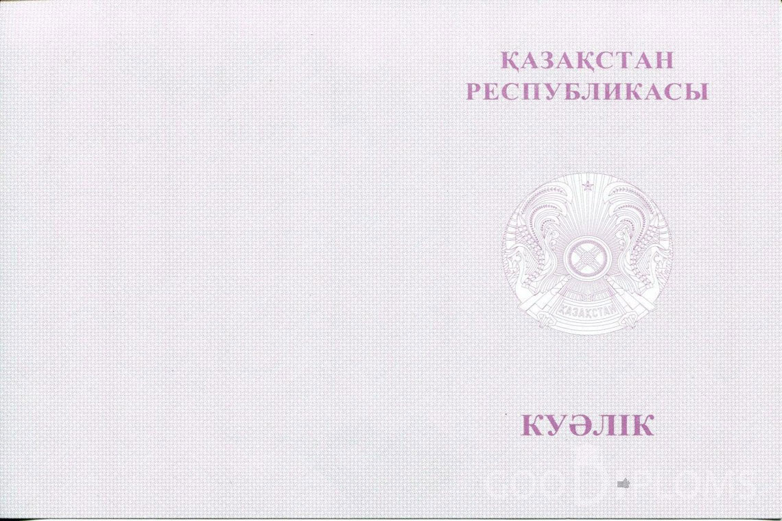Казахский аттестат за 9 класс с отличием - Обратная сторона- Киев